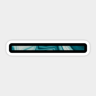 Teal Swirl Stripe Sticker